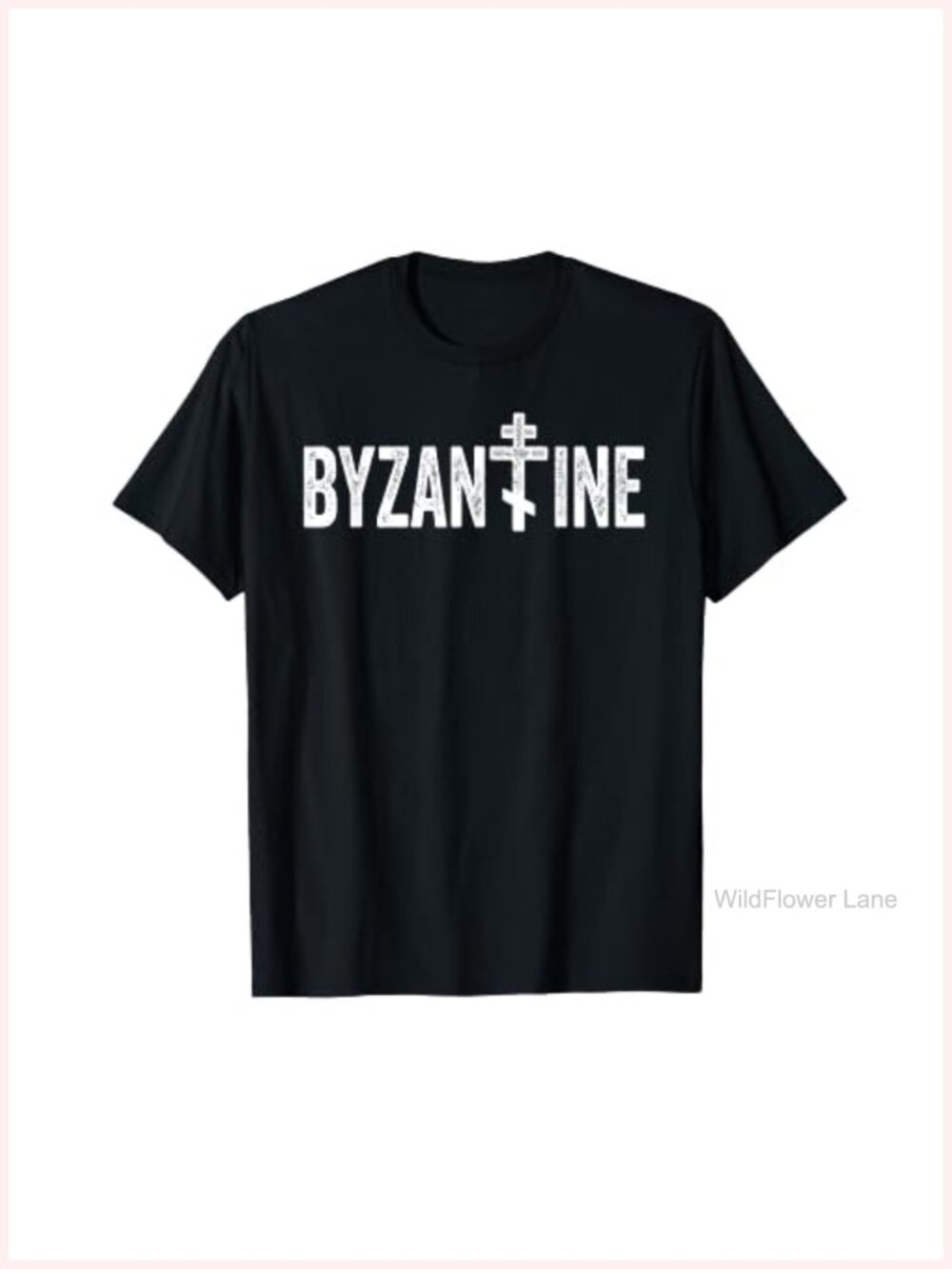 Byzantine Russian Orthodox Cross Suppedaneum Graphic Tee Classic Fit